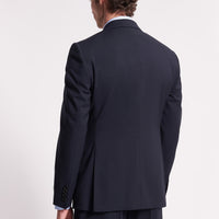 Single Breasted 2 Button Suit Blazer Jacket in French Navy