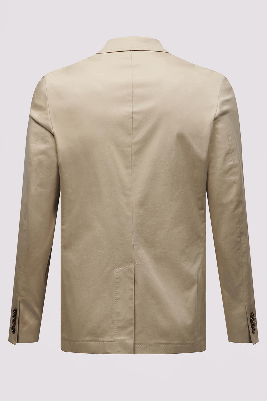 Single Breasted 3 Button Suit Jacket in Taupe