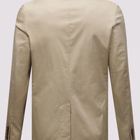 Single Breasted 3 Button Suit Jacket in Taupe