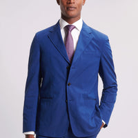 Single Breasted 3 Button Suit Blazer Jacket in Blue