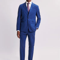 Single Breasted 3 Button Suit Blazer Jacket in Blue