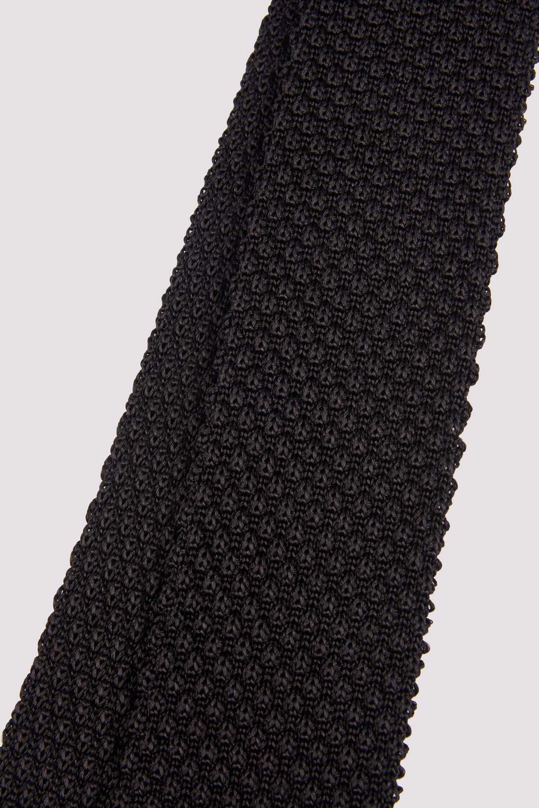 100% Silk Knitted Tie in Black