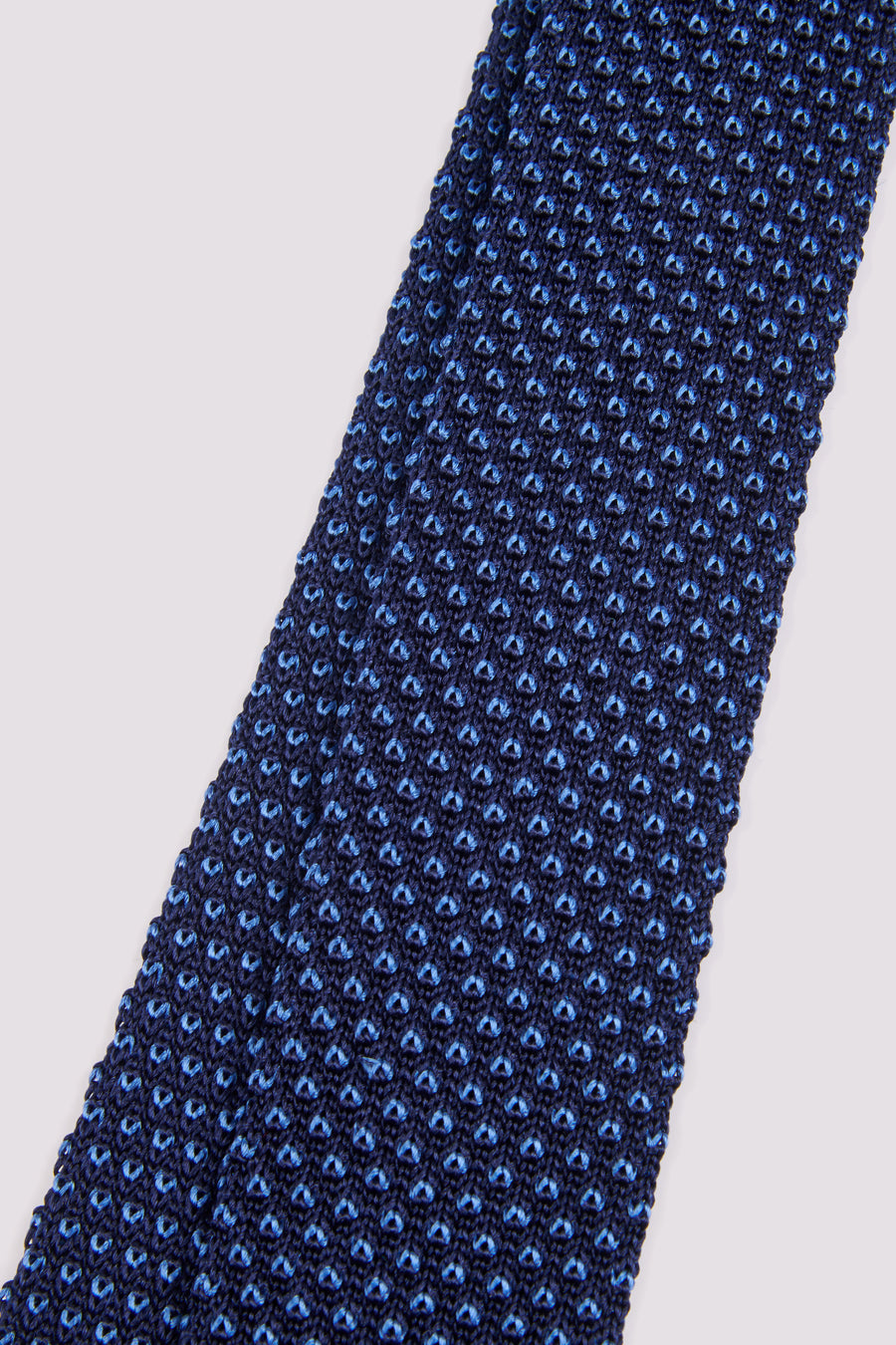 100% Silk Knitted Tie in French Navy