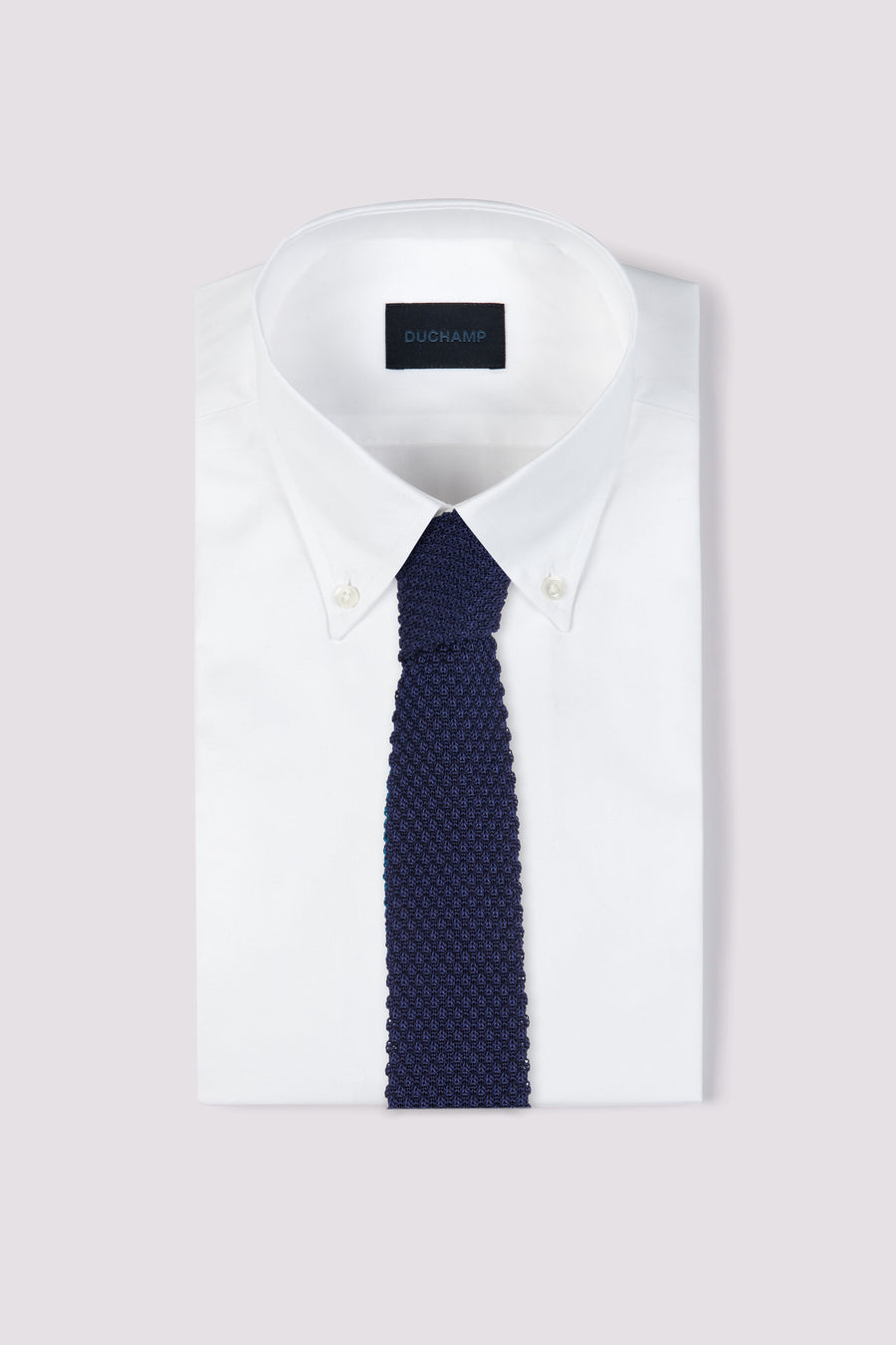 100% Silk Knitted Tie in Dark Navy