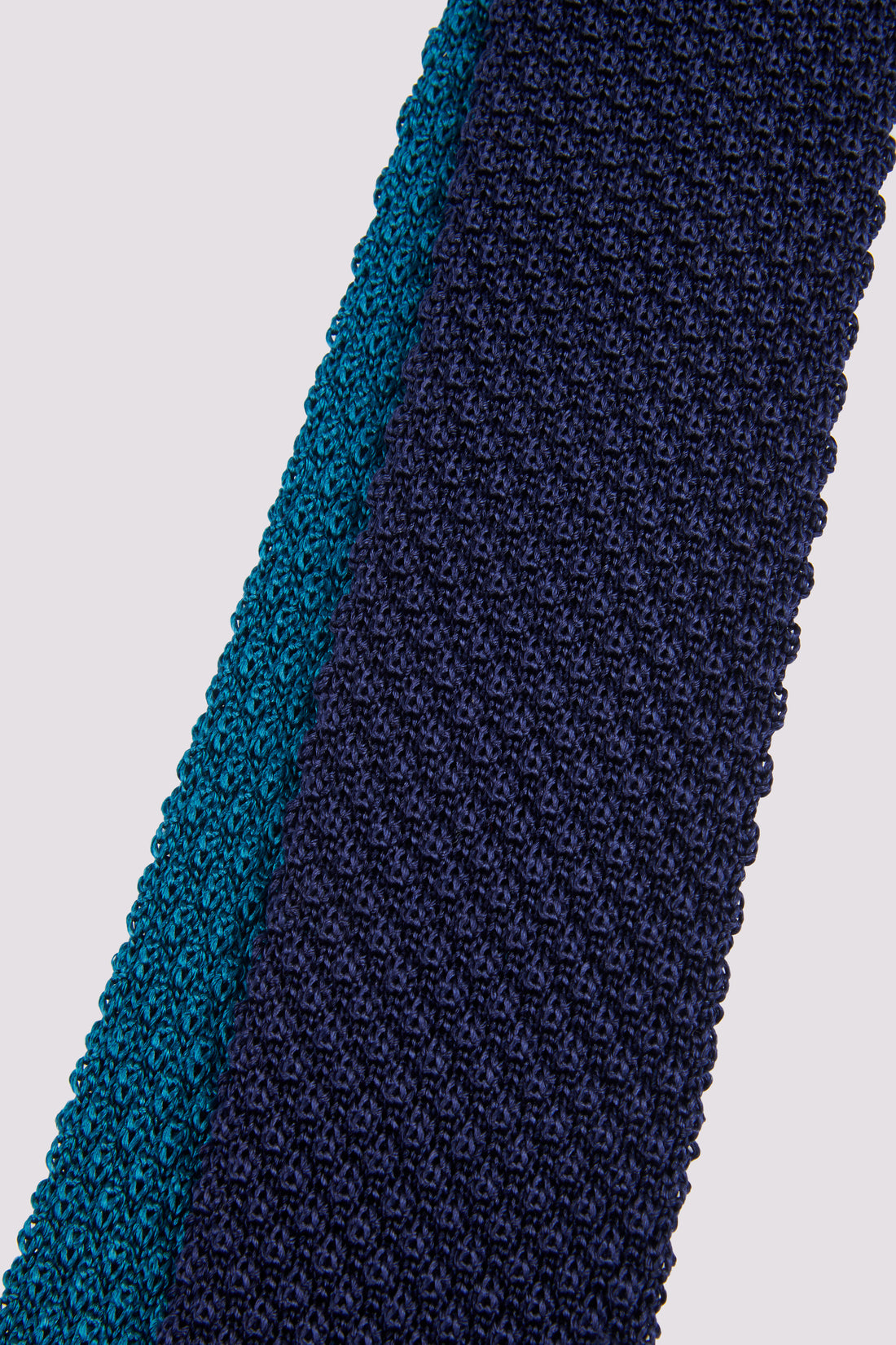 100% Silk Knitted Tie in Dark Navy
