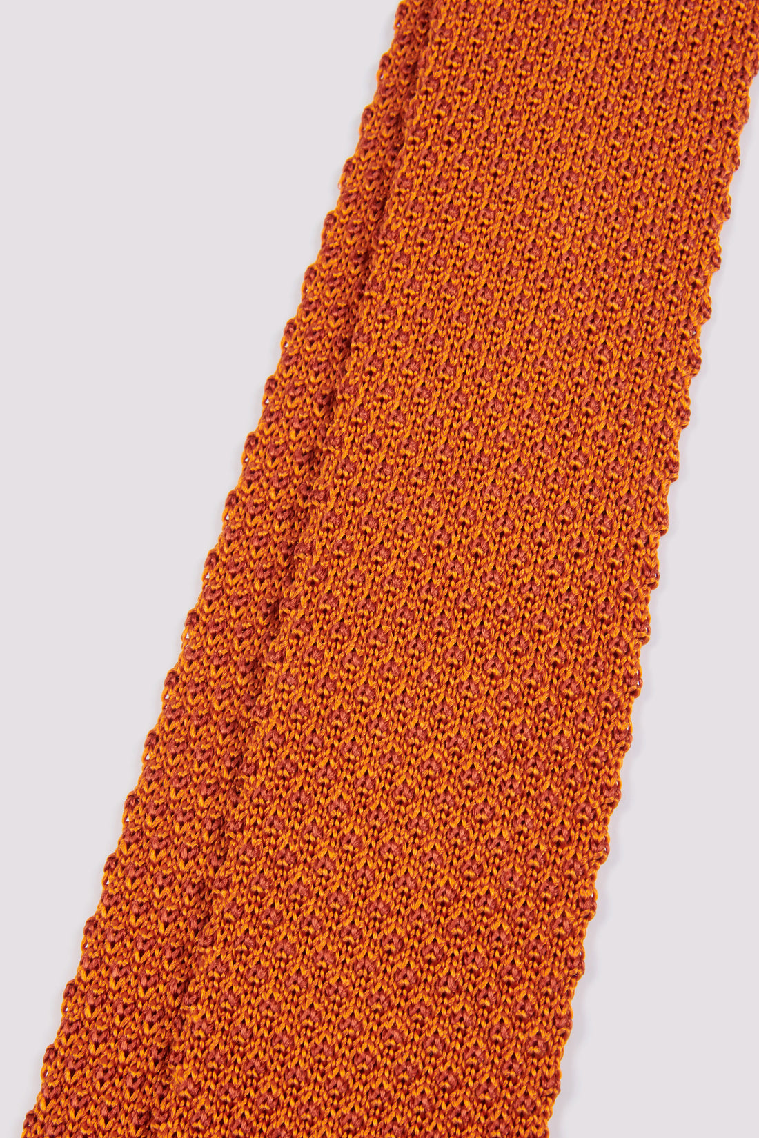 100% Silk Knitted Tie in Orange